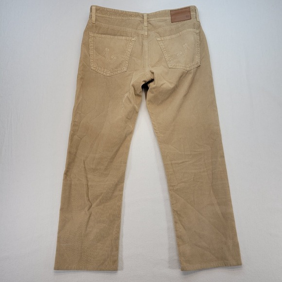 AG Adriano Goldschmied Corduroy Pants Mens 33x27 Brown Graduate Tailored Preppy - Picture 3 of 12